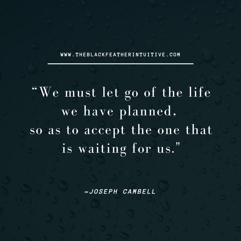We must let go of the life we have planned - Joseph Cambell Quote